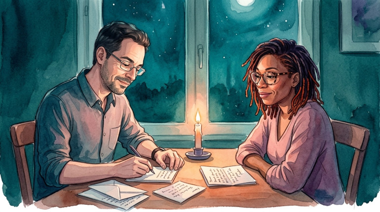 Les mots qu'on écrit après : merci