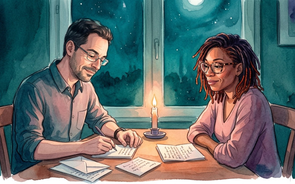 Les mots qu'on écrit après : merci