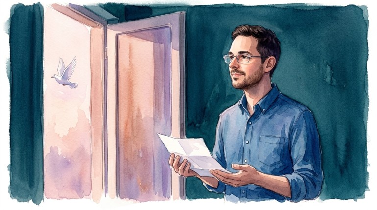 Les mots qu'on écrit après : je te pardonne