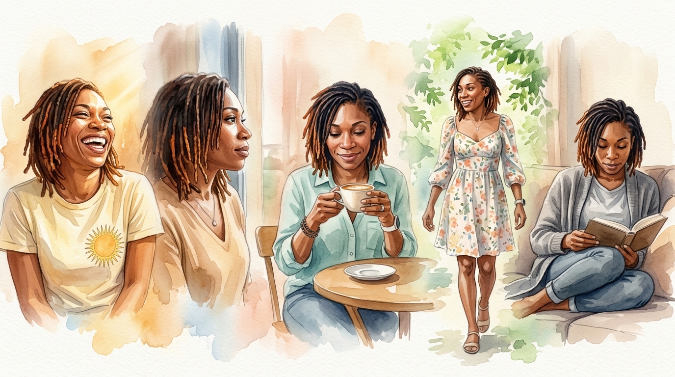 Souvenir d’elle, cinq scènes en aquarelle